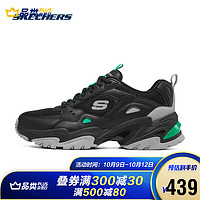 Skechers斯凯奇21年秋季男女复古机老爹鞋 237209/149916 237209-BKCC 黑色/炭灰色 男款 40