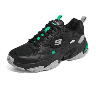 Skechers斯凯奇21年秋季男女复古机老爹鞋 237209/149916 237209-BKCC 黑色/炭灰色 男款 41.5