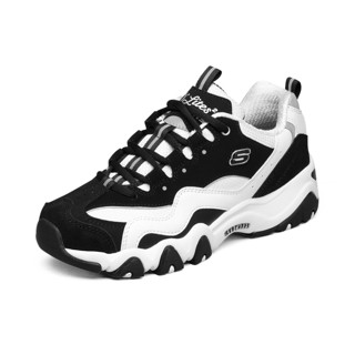 SKECHERS 斯凯奇 D'lites 2.0 中性休闲运动鞋 12493/BKW 黑色/白色 35.5