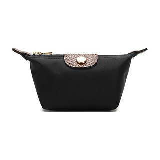 LONGCHAMP 珑骧 女士LE PLIAGE系列黑色织物零钱包 L3693 089 001