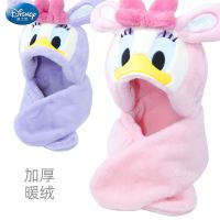 Disney 迪士尼 儿童帽子围巾一体婴儿秋冬