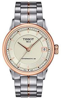 TISSOT 天梭 Tissot 女士豪华自动象牙色表盘双色不锈钢女士手表 T0862072226101