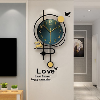 美世达钟表客厅家用装饰创意挂钟墙上餐厅卧室时钟表