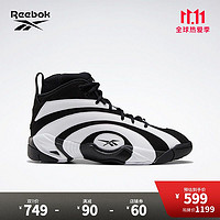 Reebok 锐步 运动经典SHAQNOSIS男女中帮篮球鞋 FV9284_黑色/白色