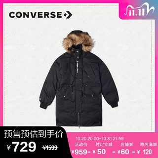 CONVERSE 匡威 官方 休闲羽绒派克大衣女中长款冬季外套10019430