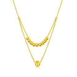 zocai佐卡伊足金黄金项链女款5g工艺黄金足金项坠