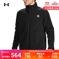 UNDER ARMOUR 安德玛 官方UA Legacy Sherpa男子秋冬羊羔绒保暖训练梭织防护外套1357474 黑色001 XXL