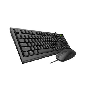 雷柏 X120PRO 有线键盘鼠标套装 台式电脑笔记本 商务家用办公游戏键鼠 即插即用USB接口键鼠 黑色