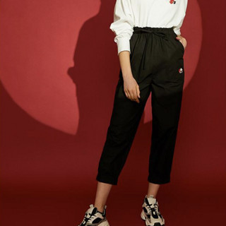 VERO MODA x MICKEY MOUSE 女士休闲七分裤 3201PL503 黑色 M