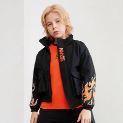 安踏 男童外套火影NARUTO中大童秋冬加绒上衣 安踏童装