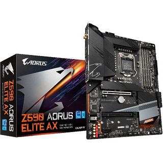 GIGABYTE 技嘉 小雕 Z590 AORUS ELITE AX 主板 支持CPU 11900K/10900K/11700K/显卡3070/3080(Intel Z590/LGA 1200)