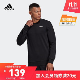 adidas 阿迪达斯 官网adidas E PLN CREW FT男装运动型格卫衣DU0395 黑色/白 A/M(175/96A)