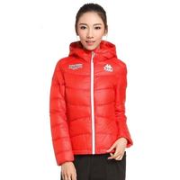 卡帕Kappa女羽绒服加厚保暖外套 K0562YY09 红L/170