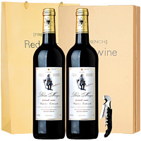 PLUS会员：彭索酒庄 圣侯爵（DIVIN MARQUIS）法国原瓶进口 博丽斯干红葡萄酒双支装  14度 750ml