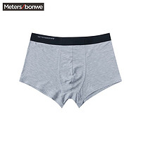 Meters bonwe 美特斯邦威 男内裤青年时尚纯色舒适透气亲肤无痕撞色中腰平角裤