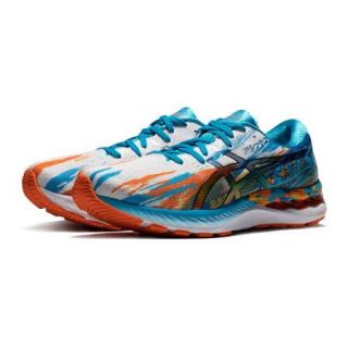 ASICS 亚瑟士Gel-Nimbus 23 男子跑鞋1011B153-400 白色/蓝色/橙色40.5【报价价格评测怎么样】 -什么值得买