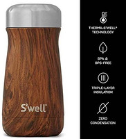 s'well S'well 10312-B17-00820 不锈钢旅行杯, 12盎司（约354.88ml）, 柚木