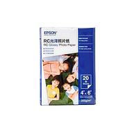 EPSON 爱普生 S450385 RC光泽照片纸 6英寸/4R/20张 证件照/生活照//照片墙/手账/小报打印