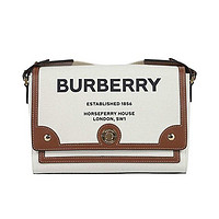 黑卡会员：BURBERRY 博柏利 Note系列 80302491 印花帆布斜背包