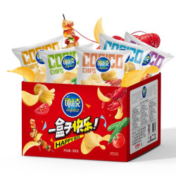 可比克 一盒子快乐薯片 混合口味 300g 礼盒