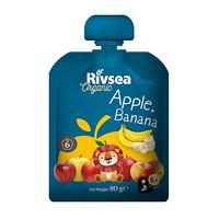 Rivsea 禾泱泱 婴幼儿果泥 宝宝辅食6个月以上 营养水果泥香蕉苹果泥80g