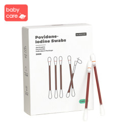 babycare 婴儿棉签碘伏棉棒36支肚脐脐带棉签掏耳朵宝宝专用无菌棉棒 36支/盒
