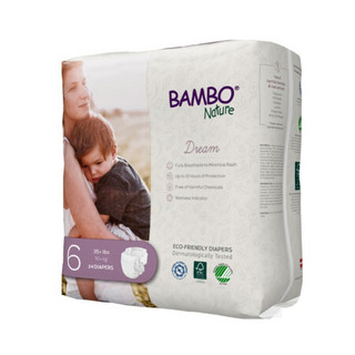BAMBO班博原装进口梦想系列婴儿纸尿裤大码6号24片窄档尿不湿