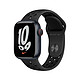 Apple 苹果 Watch Nike Series 7；午夜色铝金属表壳；煤黑配黑色 Nike 运动表带