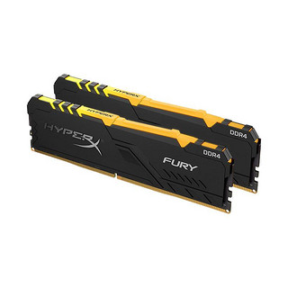 Kingston 金士顿 骇客神条系列 DDR4 3600MHz RGB 台式机内存 灯条 黑色 16GB 8GBx2 HX436C17FB3AK2/16