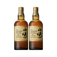 SUNTORY三得利山崎12年单一麦芽威士忌700ml*2无盒版