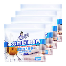 洁宜佳 地板清洁片30片*4袋地面瓷砖木板拖地神器多效液增亮去污剂