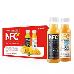 NONGFU SPRING 农夫山泉 100%NFC果汁饮料 300ml*12瓶（6瓶橙汁+6瓶芒果混合汁） 缤纷礼盒