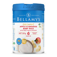 BELLAMY'S 贝拉米 有机米粉 国行版 2段 苹果香蕉味 225g