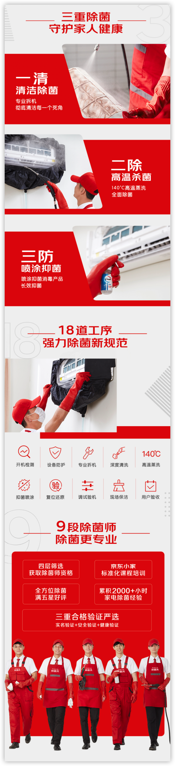 再降价!限时5小时 京东小家 空调挂机深度拆洗 46元