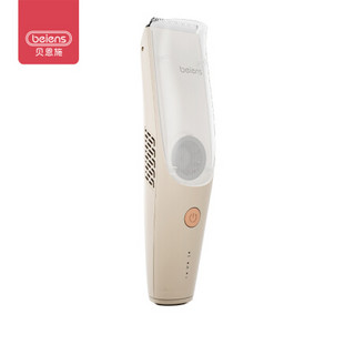 贝恩施 婴儿理发器 儿童自动吸发器 成人可用 低噪轻音防水剪发器 婴儿剃发器DQ0106莫奈粉