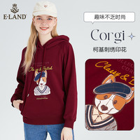 E·LAND 衣恋 女士连帽柯基卫衣 EEMTB8902I