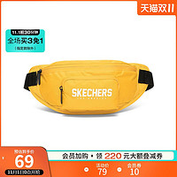 SKECHERS 斯凯奇 Skechers斯凯奇官方男女同款拼色LOGO休闲腰包潮流单肩斜挎包