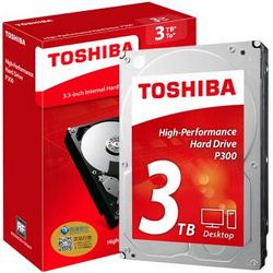 TOSHIBA 东芝 3TB 台式机机械硬盘 64MB 7200RPM SATA接口 P300系列(HDWD130)