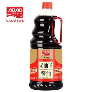 JIAJIA 加加 酱油 老抽王1.9L 家用酱油大瓶装调料（下单两件）