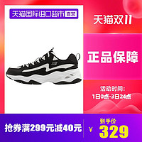 SKECHERS 斯凯奇 熊猫鞋女鞋2021新款运动鞋休闲鞋闪电鞋237225-BKW