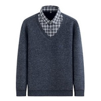 VANCL 凡客诚品 1096300 男士加绒加厚假两件针织衫