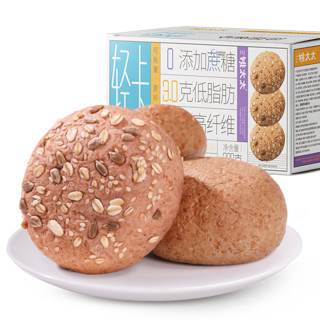 姚太太 轻卡全麦欧包（黑麦原味）300g/箱 面包 全麦 休闲零食 姚太太 轻卡全麦欧包（紫薯坚果味）300g/箱