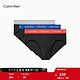 Calvin Klein CK内衣 2021秋冬款 男装循环LOGO腰边三条装内裤 U2661 WHD-灰蓝红 M