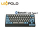 Leopold 利奥博德 FC650MDS PD 65键 新款键列 双空格迷你型机械键盘 灰蓝蓝牙版 官方