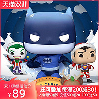 Funko FUNKO DC超级英雄圣诞节假日款超人蝙蝠侠手办神奇女侠小丑女玩偶