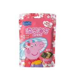 peppapig小猪佩奇添乐卡通王小猪佩奇海苔脆片番茄味12g赠3g宝宝即食