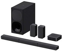 SONY 索尼 Sony 索尼 HT-S40R - 5.1 声道音响条(包括有线低音炮,无线后置扬声器,蓝牙,环绕声,杜比数字),黑色