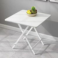 素宅 折叠桌子 简易折叠餐桌 小户型饭桌  麻将桌 SZ8422Z 深木纹方形100*100*74