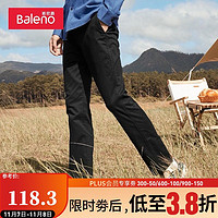 Baleno 班尼路 春秋款休闲长裤男微弹直筒长裤潮流韩版时尚学生帅气运动青少年棉质简约纯色裤子 00A 28