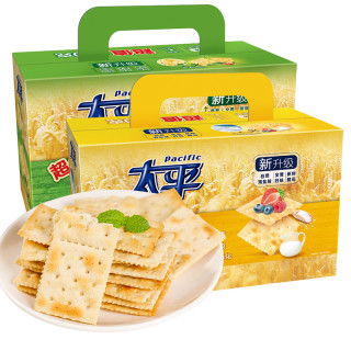 太平苏打饼干800g2箱奶盐香葱味梳打饼干零食小吃代餐饼干礼盒装